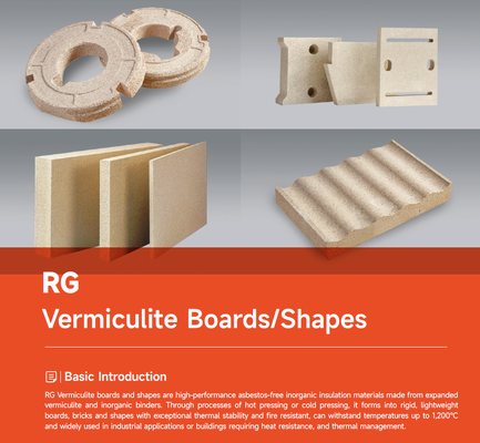 Non Combustible Vermiculite Brick Fired Refractory Shapes Parts Thermal Insulation