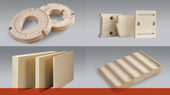 Insulation Precast Refractory Shapes Vermiculite Register Plate For Stoves Kilns